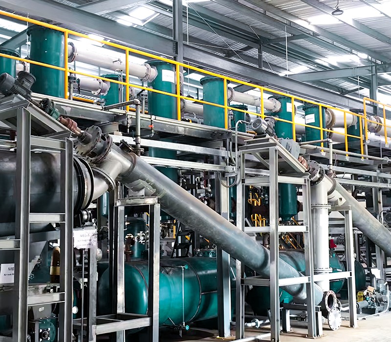 Usine de pyrolyse continue de boues huileuses  